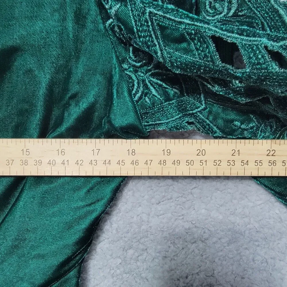 Vintage Cloak of Many Colors Liberty Lucrezia Green Velvet Top & Skirt Size 12‎ - Picture 7 of 14